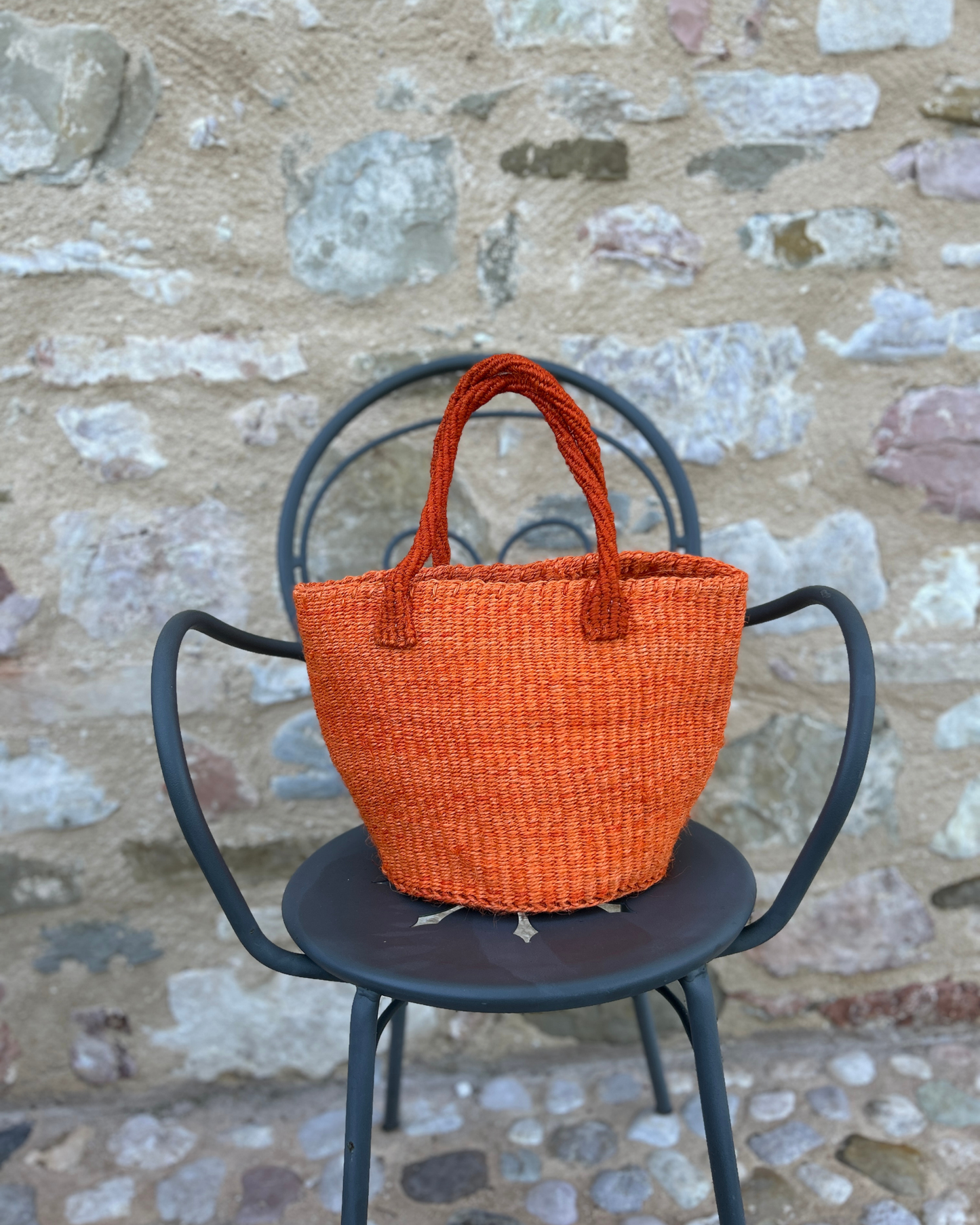 Moto - Handgemaakte sisal tas Oranje Tamani