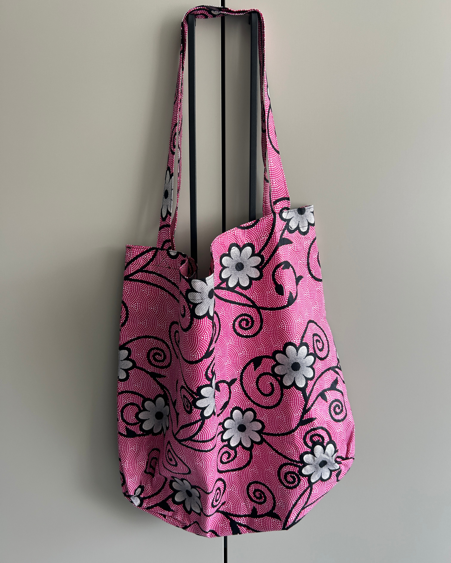 Maua — Handgemaakte katoenen shopper Roze Tamani