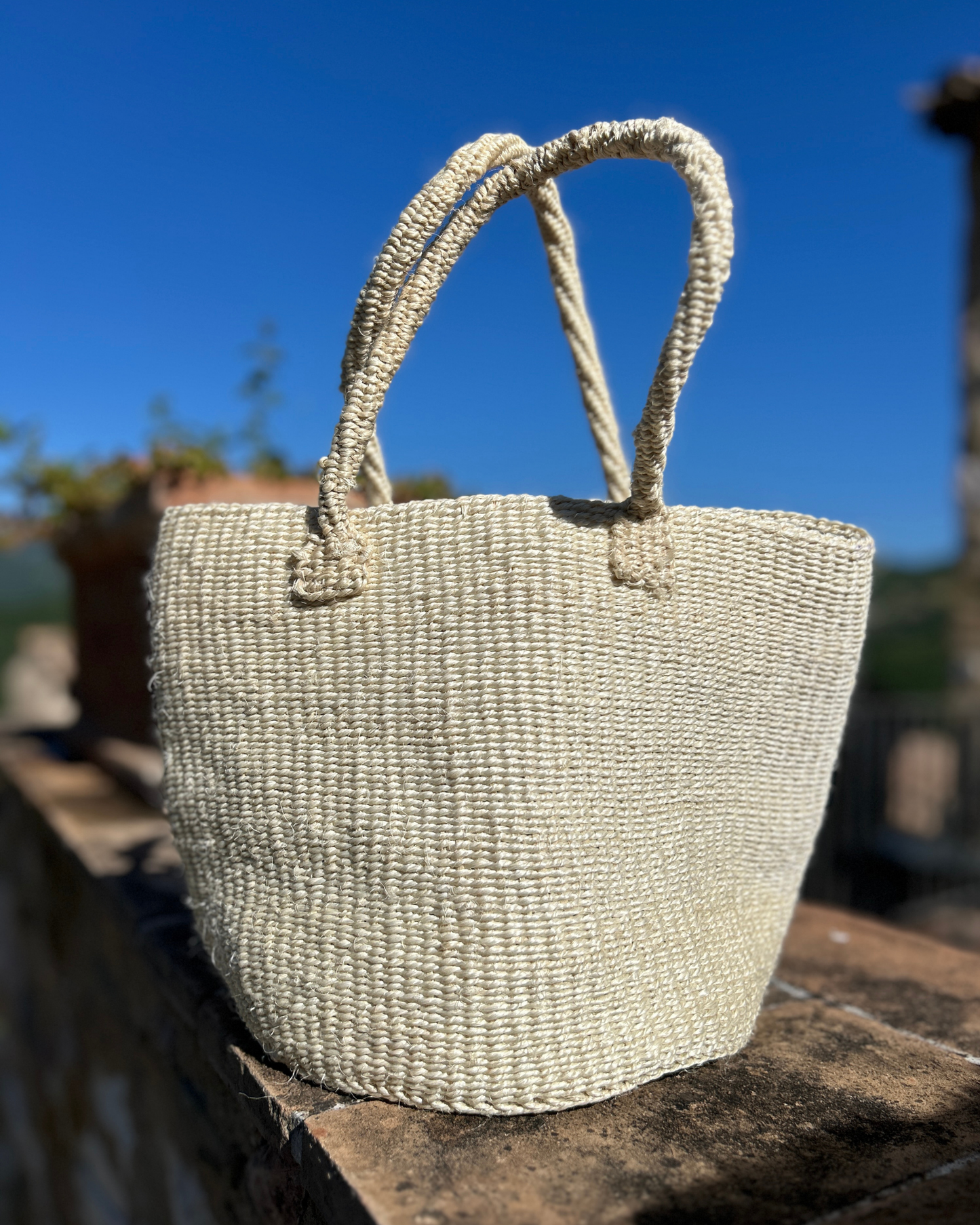 Theluji - Handgemaakte sisal tas Naturel Tamani