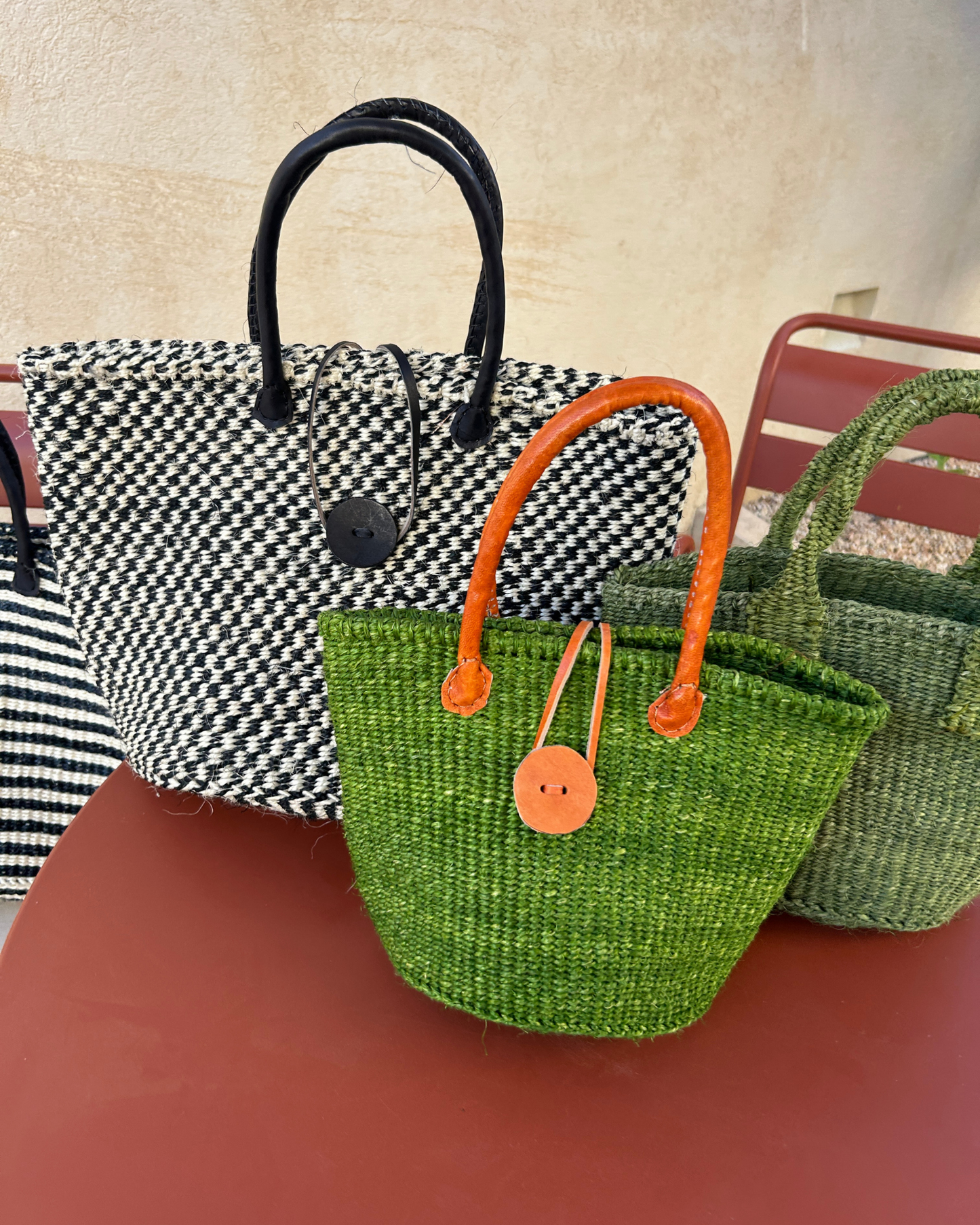 Msitu — groene handgeweven tas