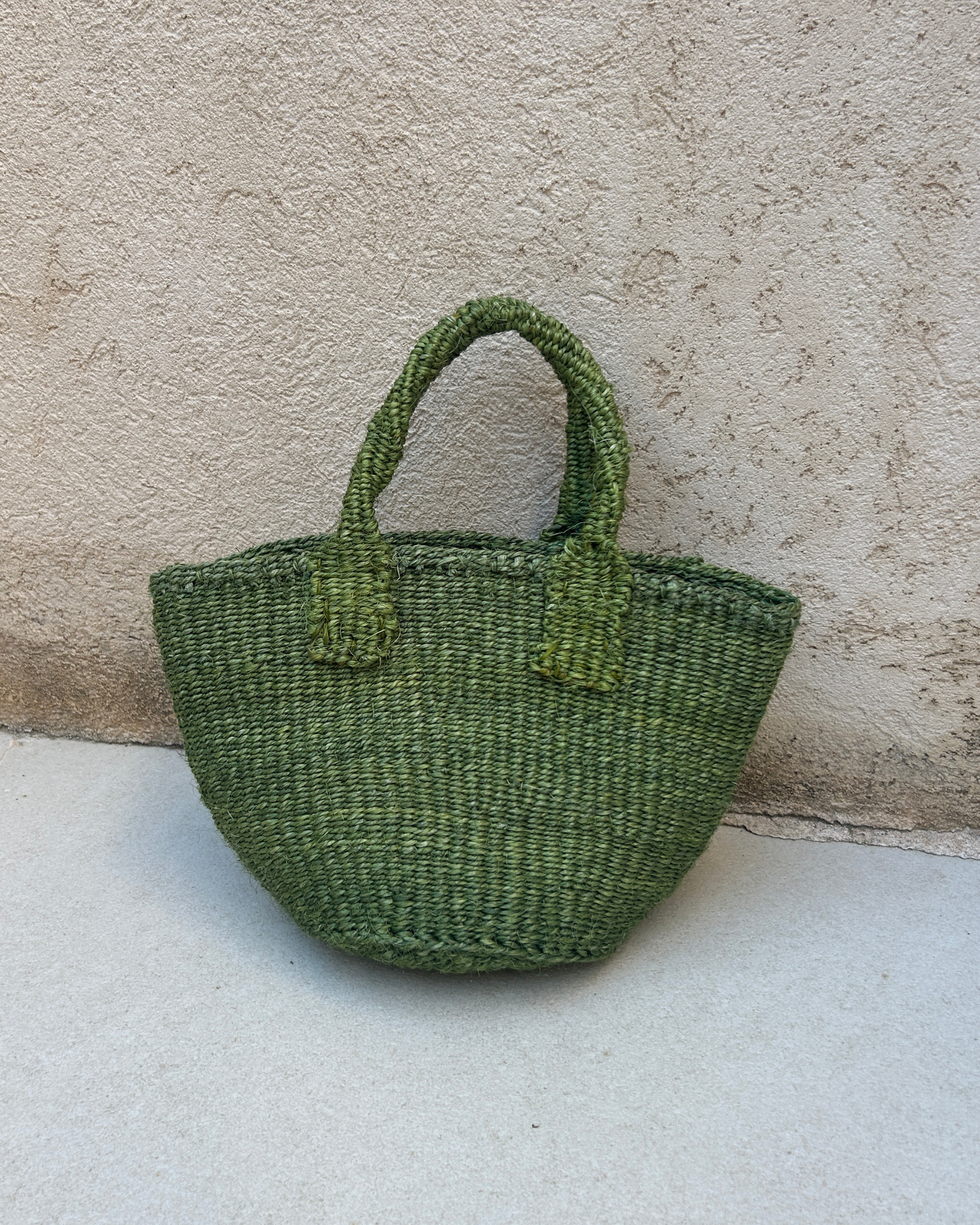 Mti — groene handgeweven tas