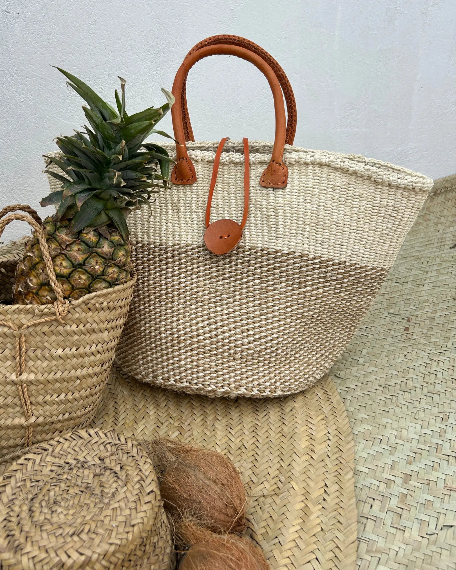 Safi Handgemaakte sisal shopper Tamani