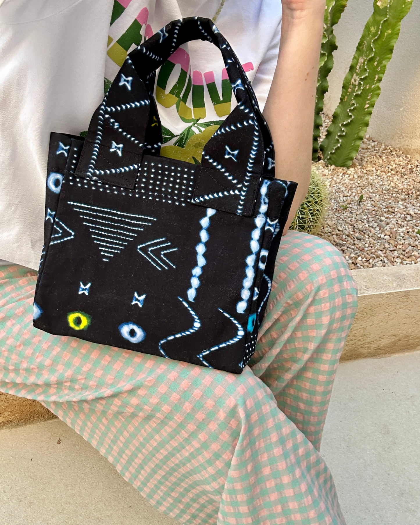 Starehe — Handgemaakte katoenen tas Donkerblauw