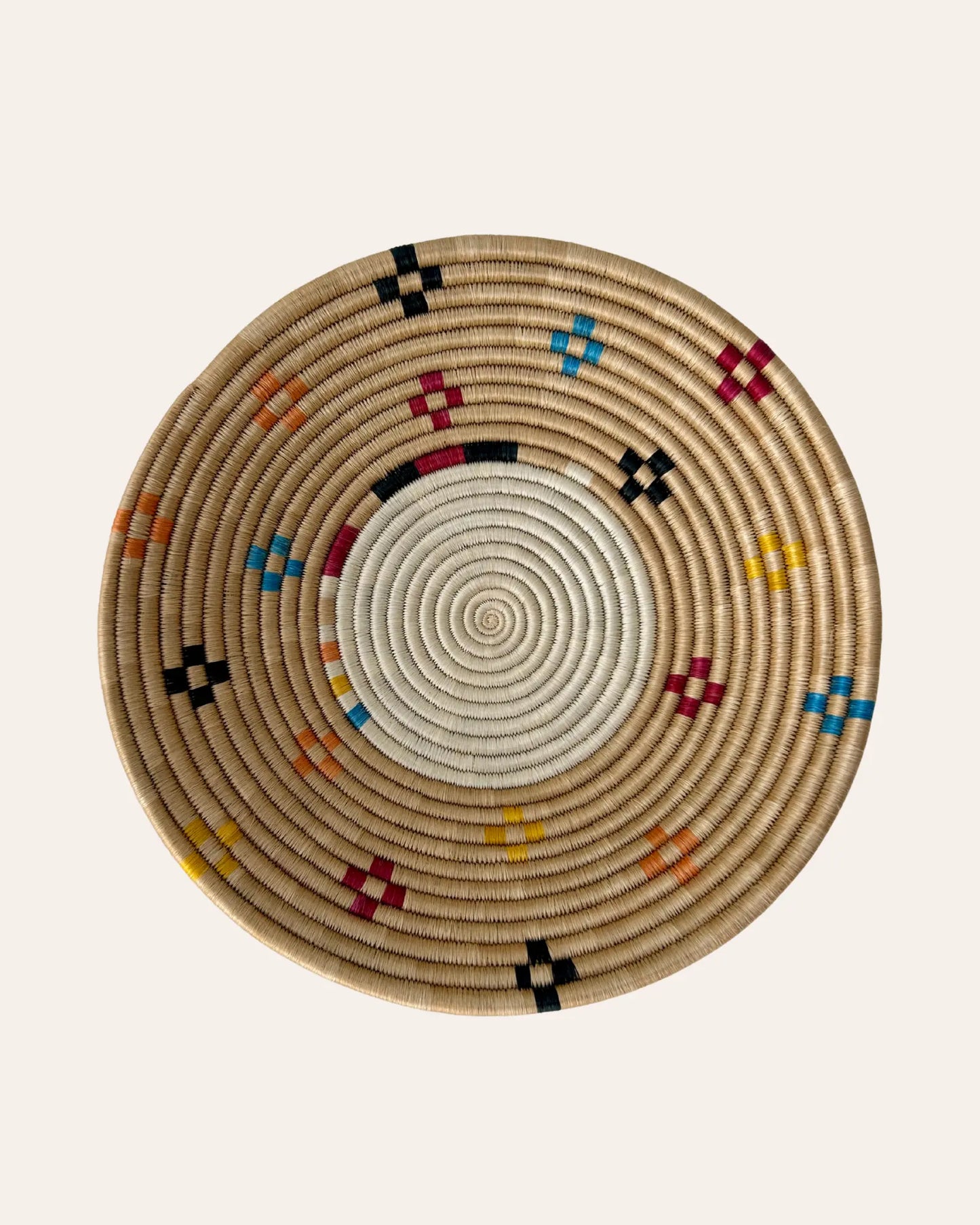 Sherehe - Handgemaakte wandmand Veelkleurig & Naturel Tamani