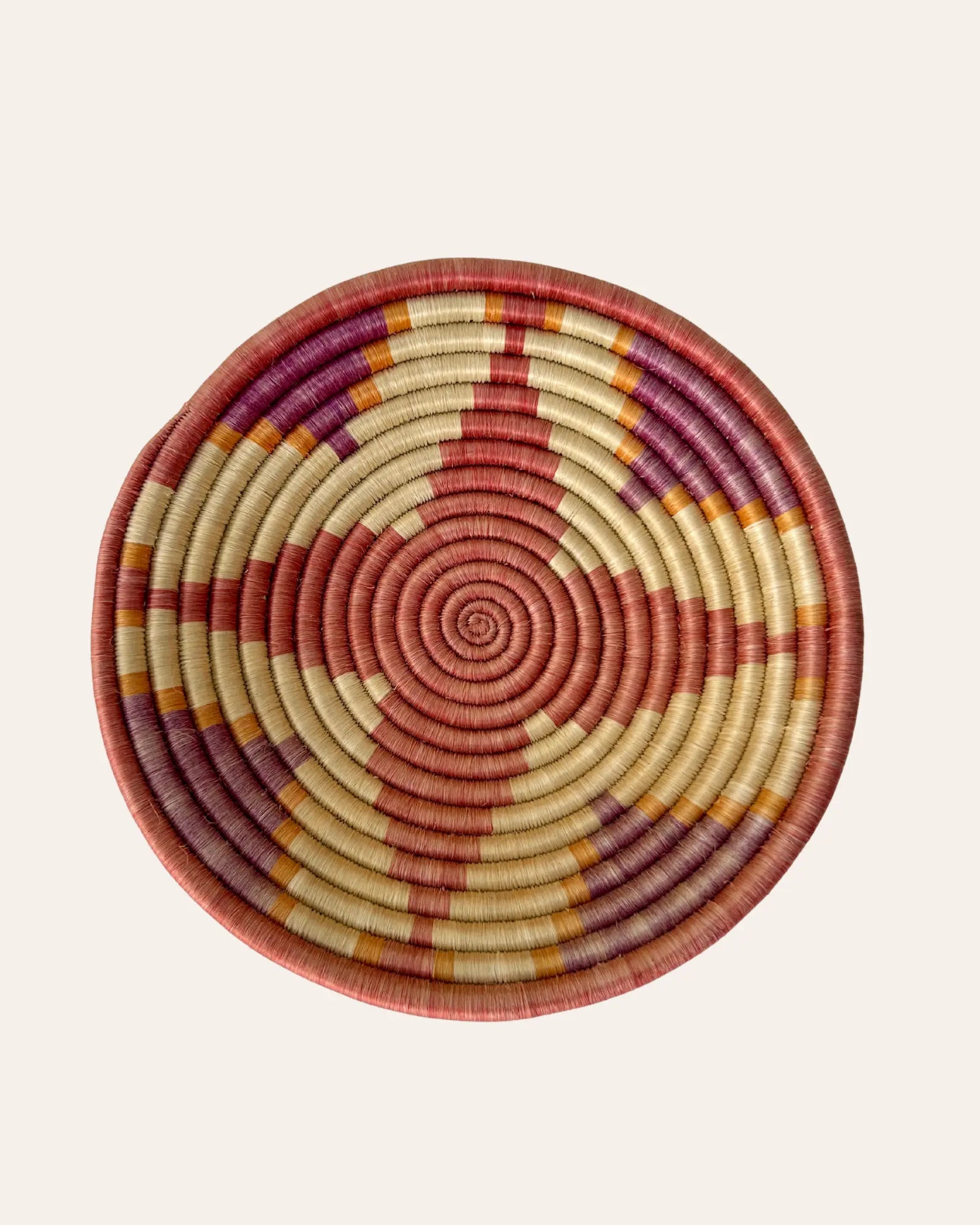 Jioni - Handgemaakte wandmand Oud Roze & Naturel Tamani