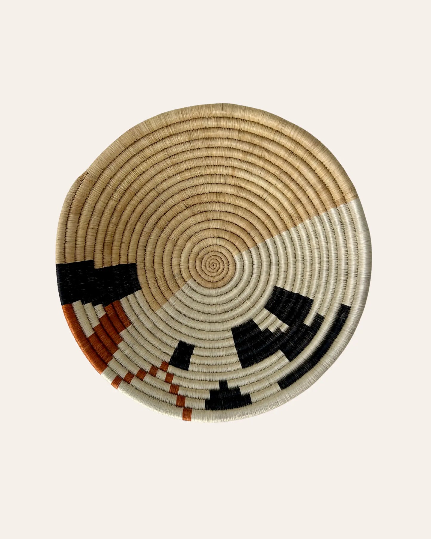 Makini - Handgemaakte wandmand Naturel & Zwart Tamani