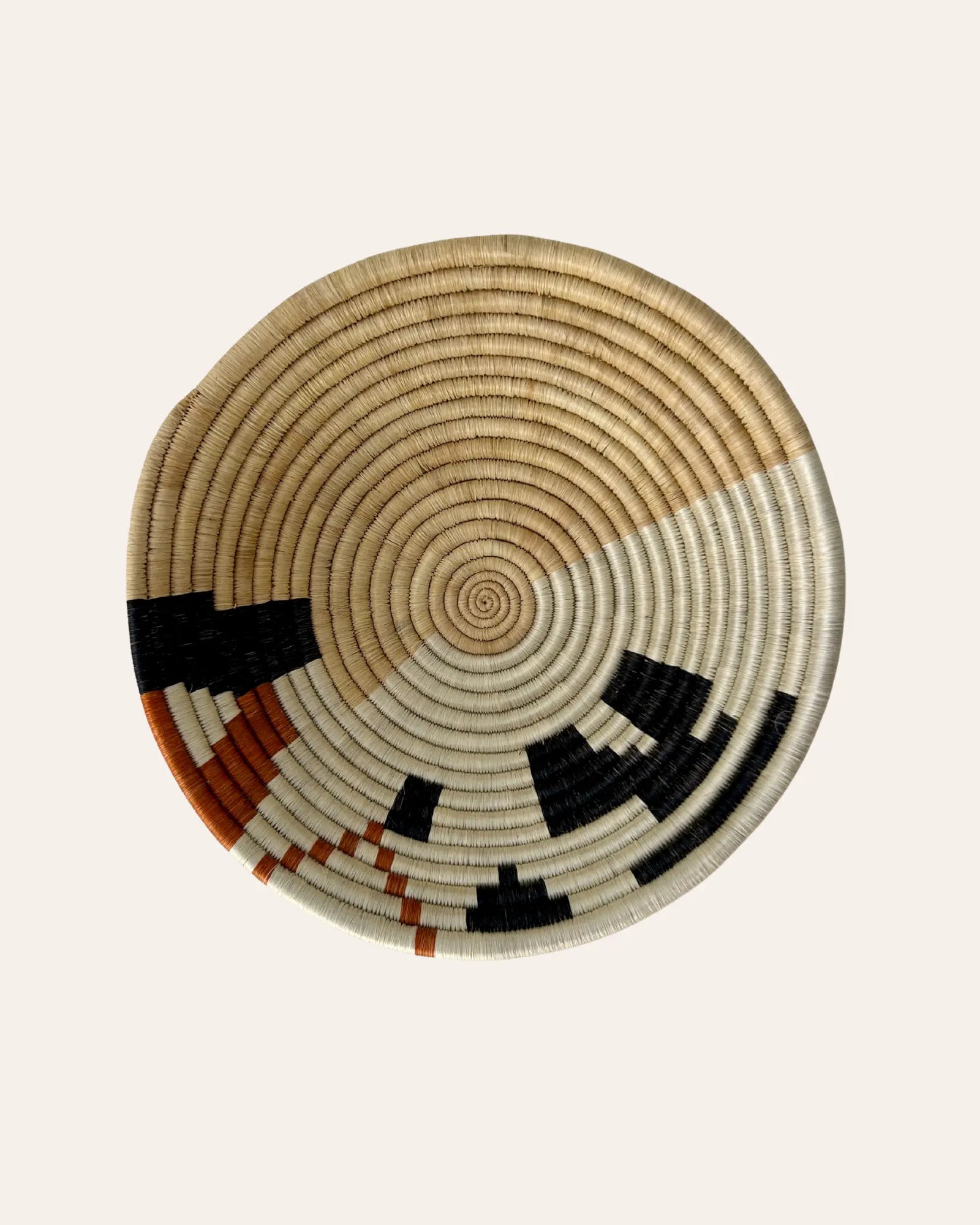 Makini - Handgemaakte wandmand Naturel & Zwart Tamani