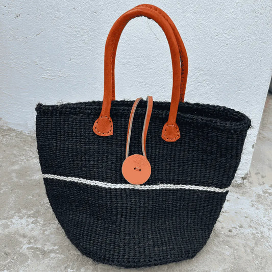 Imara sisal bag zwart Tamani