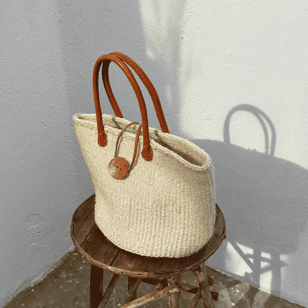 Tulivu sisal bag wit Tamani