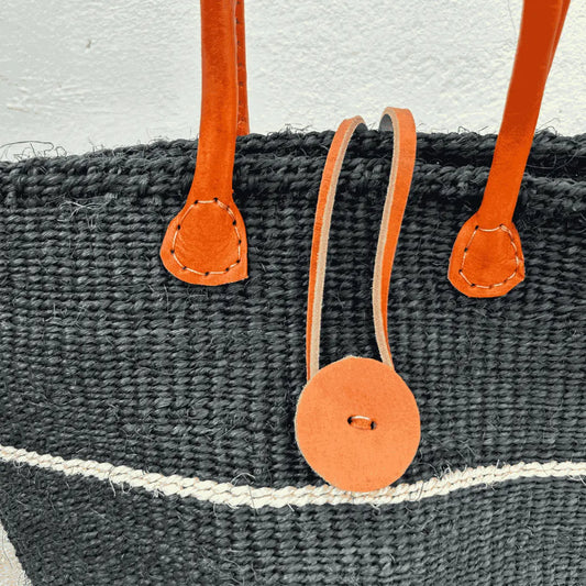 Imara sisal bag zwart Tamani